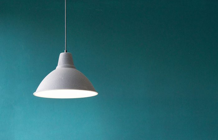 Light shade on a blue background
